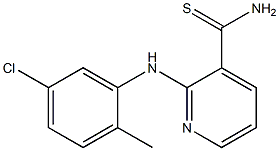 2-[(5-chloro-2-methylphenyl)amino]pyridine-3-carbothioamide Struktur