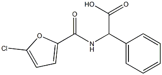 2-[(5-chlorofuran-2-yl)formamido]-2-phenylacetic acid Struktur