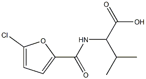 2-[(5-chlorofuran-2-yl)formamido]-3-methylbutanoic acid Struktur