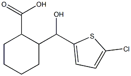 2-[(5-chlorothiophen-2-yl)(hydroxy)methyl]cyclohexane-1-carboxylic acid Struktur