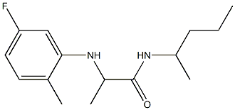 2-[(5-fluoro-2-methylphenyl)amino]-N-(pentan-2-yl)propanamide Struktur