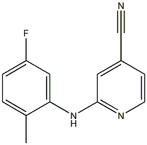 2-[(5-fluoro-2-methylphenyl)amino]pyridine-4-carbonitrile Struktur