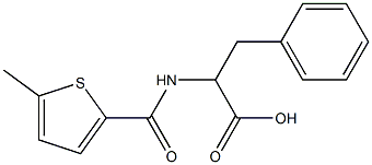 2-[(5-methylthiophen-2-yl)formamido]-3-phenylpropanoic acid Struktur