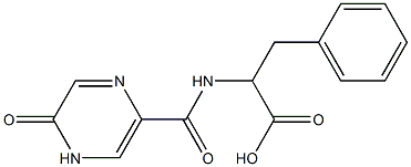 2-[(5-oxo-4,5-dihydropyrazin-2-yl)formamido]-3-phenylpropanoic acid Struktur