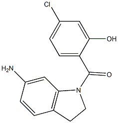 2-[(6-amino-2,3-dihydro-1H-indol-1-yl)carbonyl]-5-chlorophenol Struktur