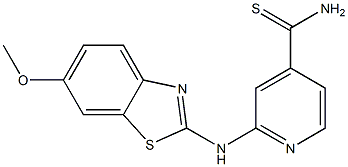 2-[(6-methoxy-1,3-benzothiazol-2-yl)amino]pyridine-4-carbothioamide Struktur