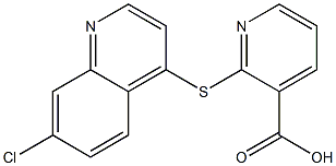 2-[(7-chloroquinolin-4-yl)sulfanyl]pyridine-3-carboxylic acid Struktur