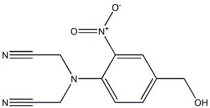 2-[(cyanomethyl)[4-(hydroxymethyl)-2-nitrophenyl]amino]acetonitrile Struktur