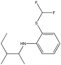 2-[(difluoromethyl)sulfanyl]-N-(3-methylpentan-2-yl)aniline Struktur