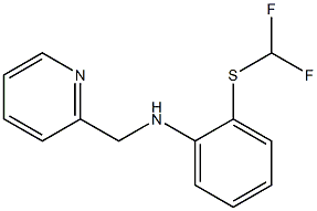 2-[(difluoromethyl)sulfanyl]-N-(pyridin-2-ylmethyl)aniline Struktur