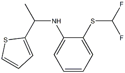 2-[(difluoromethyl)sulfanyl]-N-[1-(thiophen-2-yl)ethyl]aniline Struktur