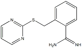 2-[(pyrimidin-2-ylsulfanyl)methyl]benzene-1-carboximidamide Struktur