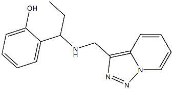 2-[1-({[1,2,4]triazolo[3,4-a]pyridin-3-ylmethyl}amino)propyl]phenol Struktur