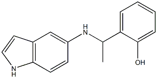 2-[1-(1H-indol-5-ylamino)ethyl]phenol Struktur