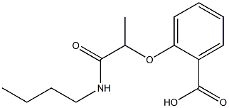 2-[1-(butylcarbamoyl)ethoxy]benzoic acid Struktur