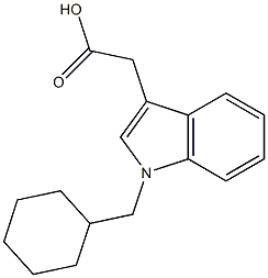 2-[1-(cyclohexylmethyl)-1H-indol-3-yl]acetic acid Struktur