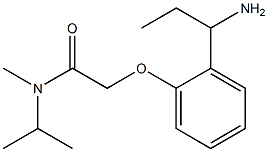 2-[2-(1-aminopropyl)phenoxy]-N-methyl-N-(propan-2-yl)acetamide Struktur