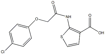 2-[2-(4-chlorophenoxy)acetamido]thiophene-3-carboxylic acid Struktur