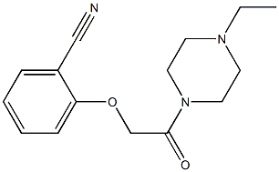 2-[2-(4-ethylpiperazin-1-yl)-2-oxoethoxy]benzonitrile Struktur