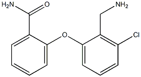 2-[2-(aminomethyl)-3-chlorophenoxy]benzamide Struktur