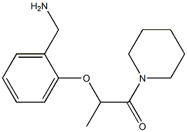 2-[2-(aminomethyl)phenoxy]-1-(piperidin-1-yl)propan-1-one Struktur