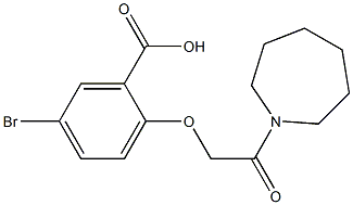 2-[2-(azepan-1-yl)-2-oxoethoxy]-5-bromobenzoic acid Struktur