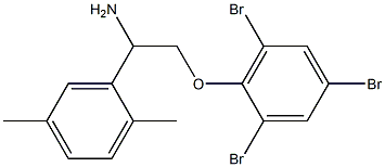 2-[2-amino-2-(2,5-dimethylphenyl)ethoxy]-1,3,5-tribromobenzene Struktur