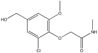 2-[2-chloro-4-(hydroxymethyl)-6-methoxyphenoxy]-N-methylacetamide Struktur