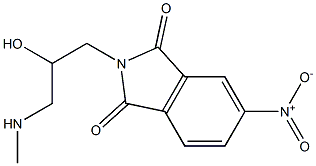 2-[2-hydroxy-3-(methylamino)propyl]-5-nitro-2,3-dihydro-1H-isoindole-1,3-dione Struktur