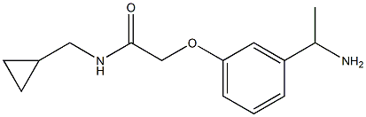 2-[3-(1-aminoethyl)phenoxy]-N-(cyclopropylmethyl)acetamide Struktur