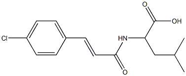 2-[3-(4-chlorophenyl)prop-2-enamido]-4-methylpentanoic acid Struktur