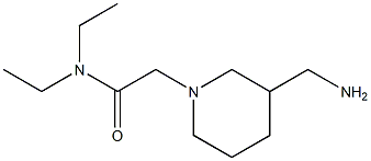 2-[3-(aminomethyl)piperidin-1-yl]-N,N-diethylacetamide Struktur