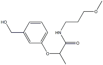 2-[3-(hydroxymethyl)phenoxy]-N-(3-methoxypropyl)propanamide Struktur