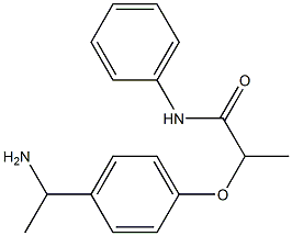 2-[4-(1-aminoethyl)phenoxy]-N-phenylpropanamide Struktur