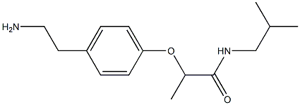 2-[4-(2-aminoethyl)phenoxy]-N-(2-methylpropyl)propanamide Struktur