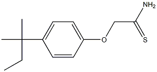 2-[4-(2-methylbutan-2-yl)phenoxy]ethanethioamide Struktur