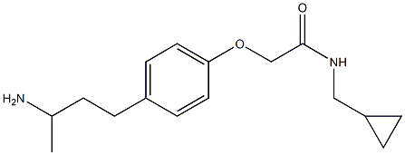 2-[4-(3-aminobutyl)phenoxy]-N-(cyclopropylmethyl)acetamide Struktur