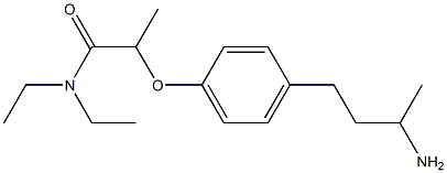 2-[4-(3-aminobutyl)phenoxy]-N,N-diethylpropanamide Struktur