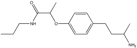 2-[4-(3-aminobutyl)phenoxy]-N-propylpropanamide Struktur