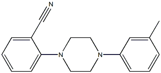 2-[4-(3-methylphenyl)piperazin-1-yl]benzonitrile Struktur