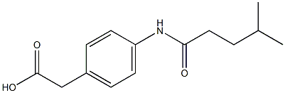 2-[4-(4-methylpentanamido)phenyl]acetic acid Struktur