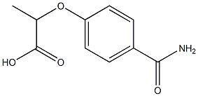 2-[4-(aminocarbonyl)phenoxy]propanoic acid Struktur