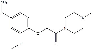 2-[4-(aminomethyl)-2-methoxyphenoxy]-1-(4-methylpiperazin-1-yl)ethan-1-one Struktur