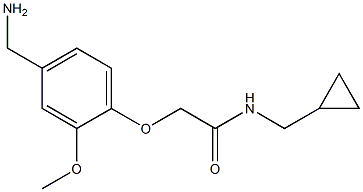 2-[4-(aminomethyl)-2-methoxyphenoxy]-N-(cyclopropylmethyl)acetamide Struktur