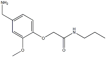 2-[4-(aminomethyl)-2-methoxyphenoxy]-N-propylacetamide Struktur