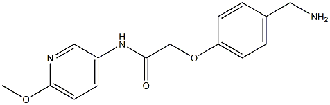 2-[4-(aminomethyl)phenoxy]-N-(6-methoxypyridin-3-yl)acetamide Struktur