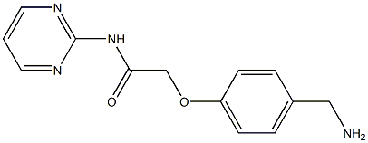 2-[4-(aminomethyl)phenoxy]-N-pyrimidin-2-ylacetamide Struktur