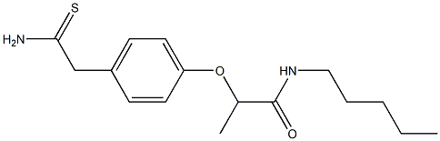 2-[4-(carbamothioylmethyl)phenoxy]-N-pentylpropanamide Struktur