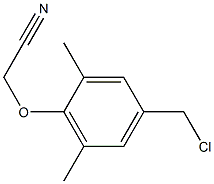 2-[4-(chloromethyl)-2,6-dimethylphenoxy]acetonitrile Struktur