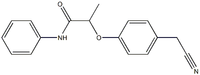 2-[4-(cyanomethyl)phenoxy]-N-phenylpropanamide Struktur